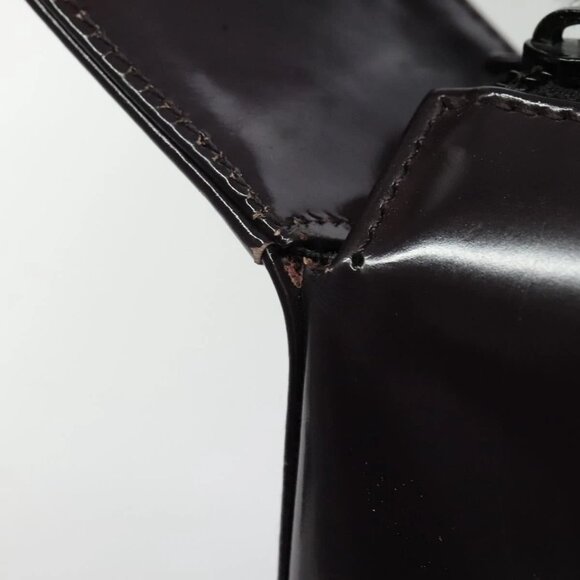 GUCCI Shoulder Bag Patent leather Navy Silver Auth - Picture 10 of 16